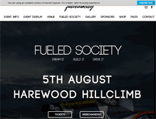 Tablet Screenshot of fueledsociety.com